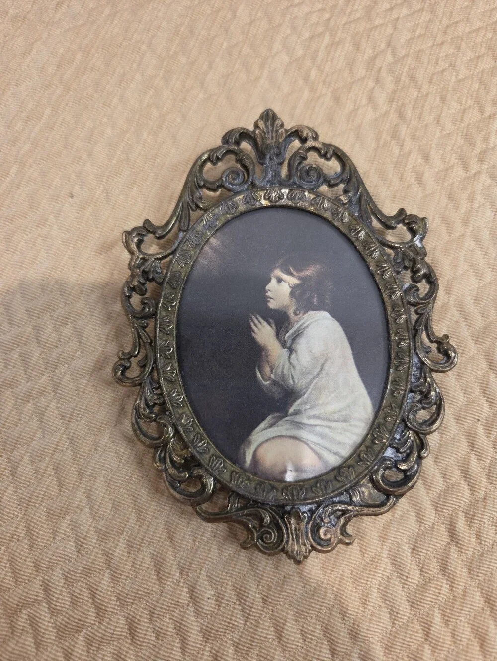 Vintage Italian Miniature Oval Pair Of Picture Frames